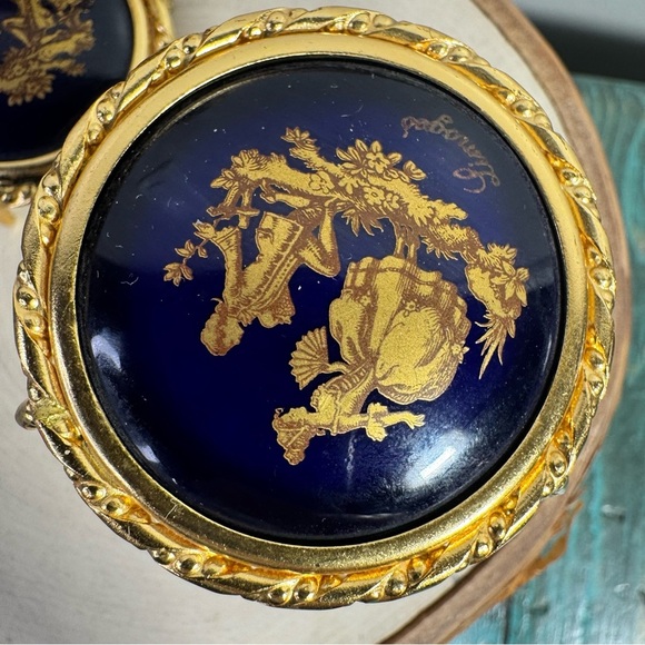 Limoges Handpainted Patio Miniature Furniture Table Chair - Picture 4 of 11